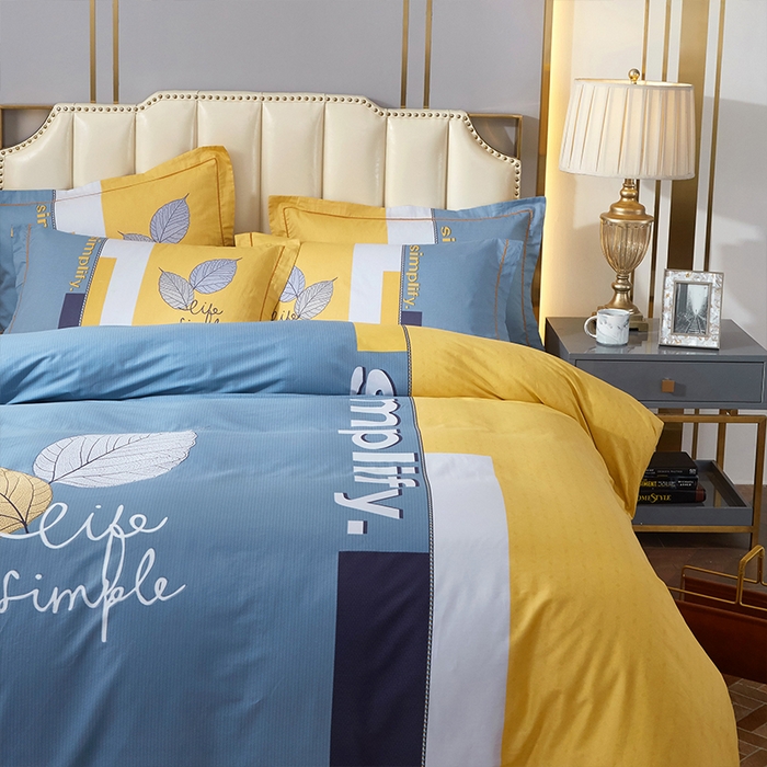 91家纺网 家纺一手货源 找家纺 格里芬家纺2025全棉大版花13372印花四件套 简希