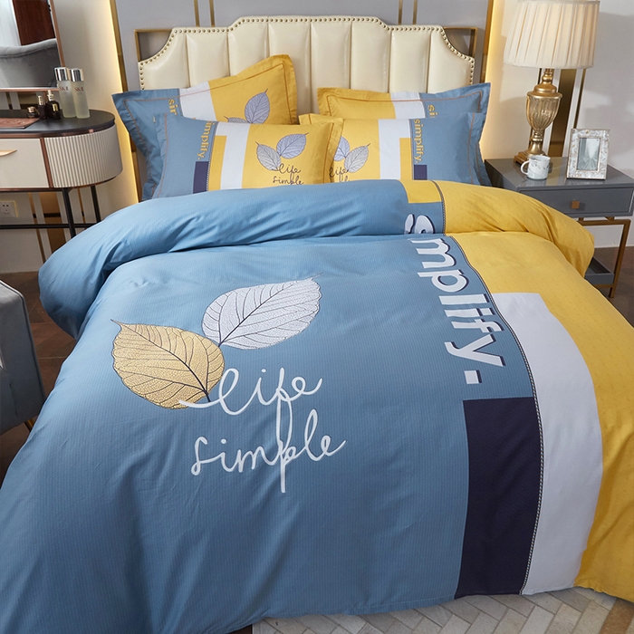 91家纺网 家纺一手货源 找家纺 格里芬家纺2025全棉大版花13372印花四件套 简希