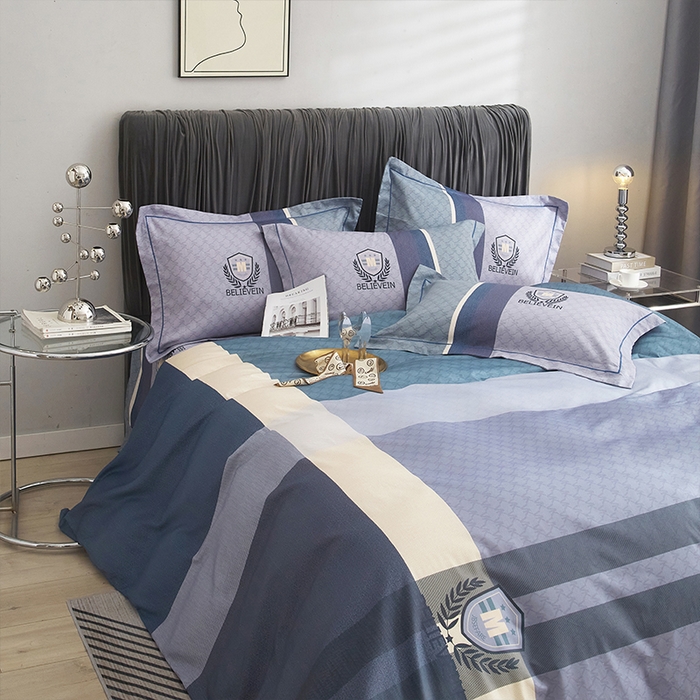 91家纺网 家纺一手货源 找家纺 格里芬家纺2025全棉大版花13372印花四件套 空白格