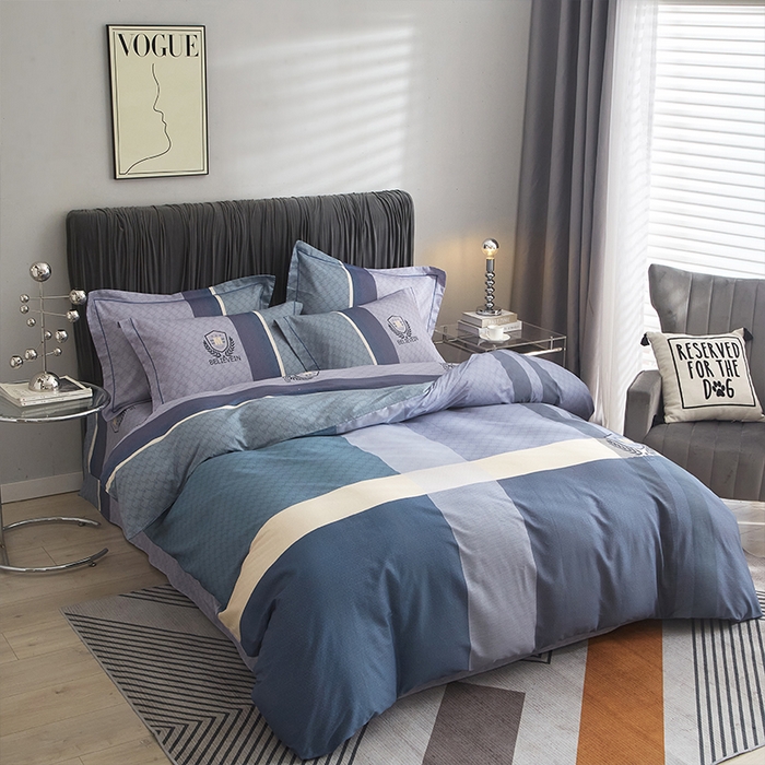 91家纺网 家纺一手货源 找家纺 格里芬家纺2025全棉大版花13372印花四件套 空白格