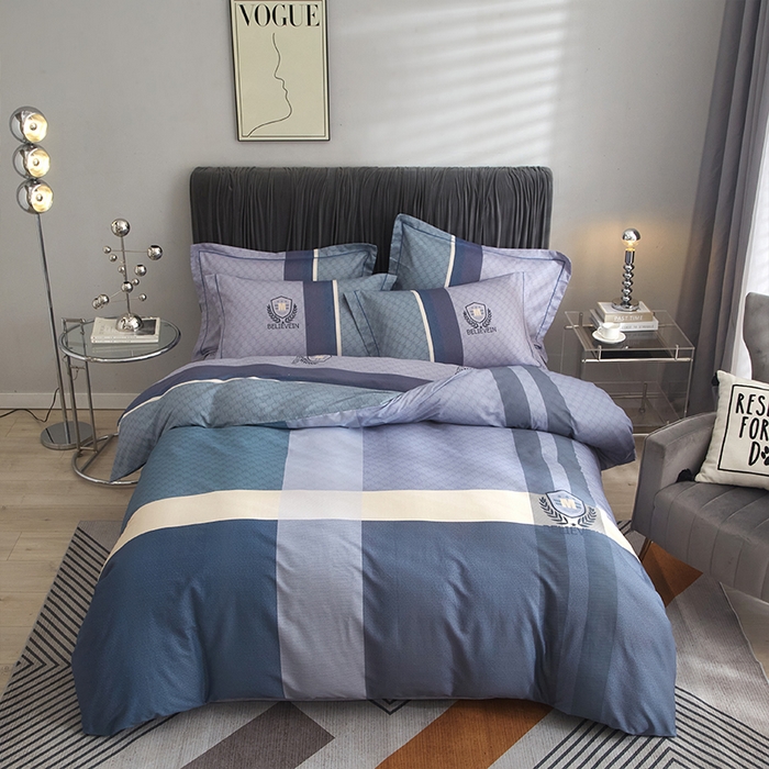 91家纺网 家纺一手货源 找家纺 格里芬家纺2025全棉大版花13372印花四件套 空白格