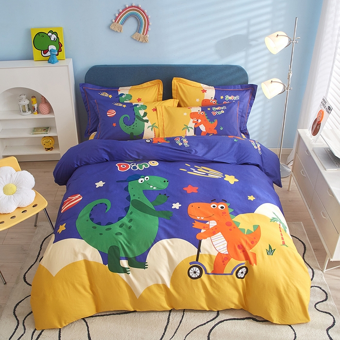 91家纺网 家纺一手货源 找家纺 格里芬家纺2025全棉大版花13372印花四件套 冒险之旅