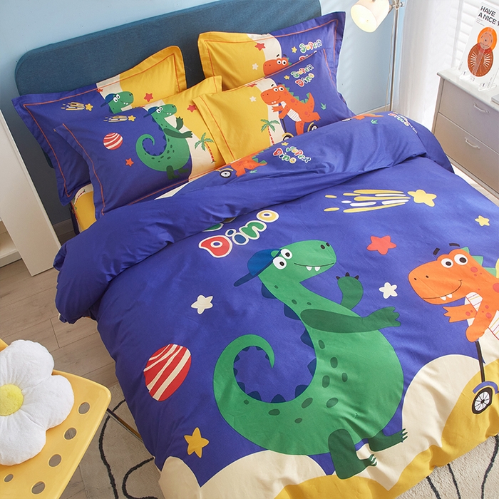 91家纺网 家纺一手货源 找家纺 格里芬家纺2025全棉大版花13372印花四件套 冒险之旅