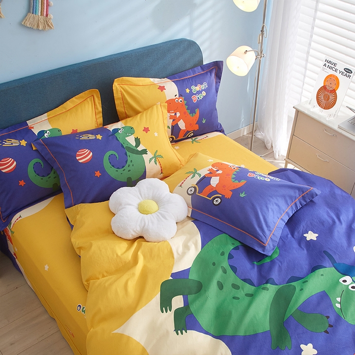 91家纺网 家纺一手货源 找家纺 格里芬家纺2025全棉大版花13372印花四件套 冒险之旅