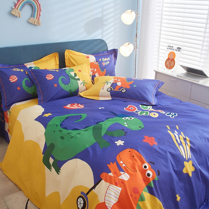 91家纺网 家纺一手货源 找家纺 格里芬家纺2025全棉大版花13372印花四件套 冒险之旅