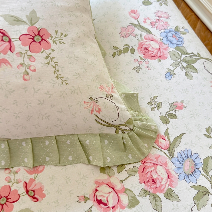 91家纺网 家纺一手货源 找家纺 （总）美达家纺 2025新款全棉纯棉AB版蕾丝小花边单层床裙四件套