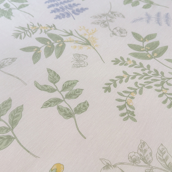 91家纺网 家纺一手货源 找家纺 美达家纺 2025新款全棉AB版单层床裙 沁雨花叶