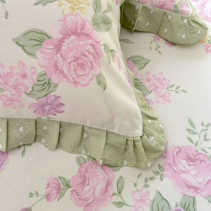 91家纺网 家纺一手货源 找家纺 美达家纺 2025新款全棉AB版单层床裙 悦棠