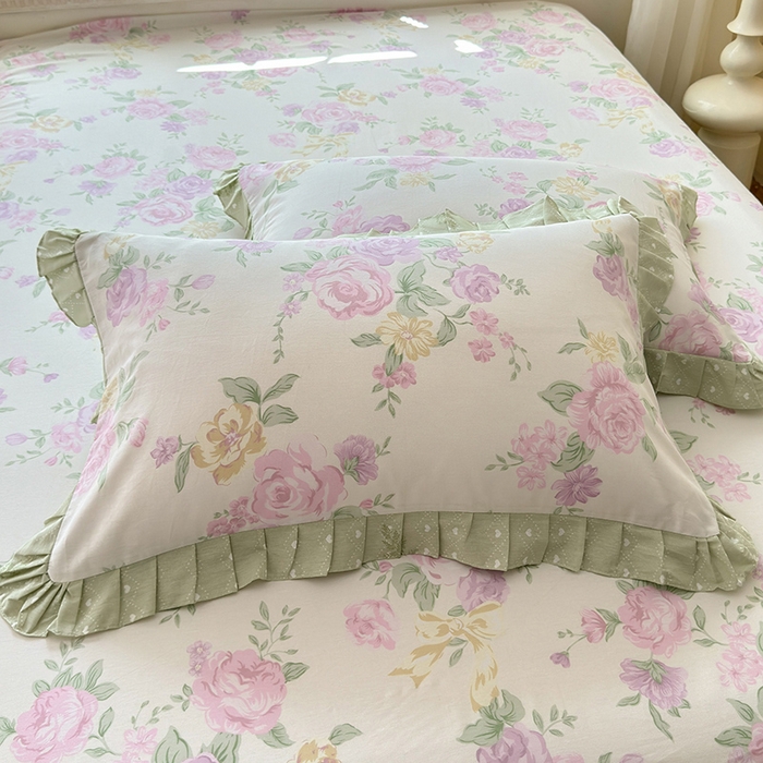 91家纺网 家纺一手货源 找家纺 美达家纺 2025新款全棉AB版单层床裙 悦棠