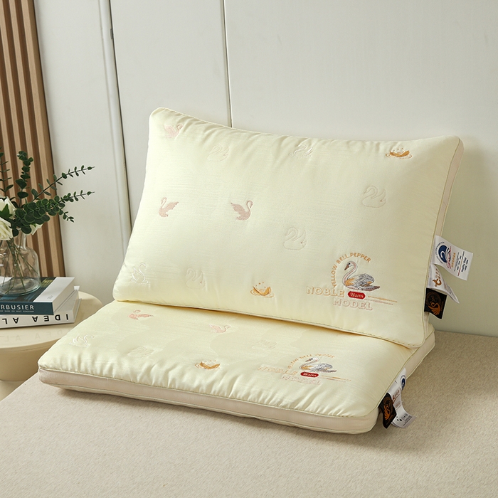 91家纺网 家纺一手货源 找家纺 全美2025新款立体提花刺绣护颈椎枕 高枕一只48*74