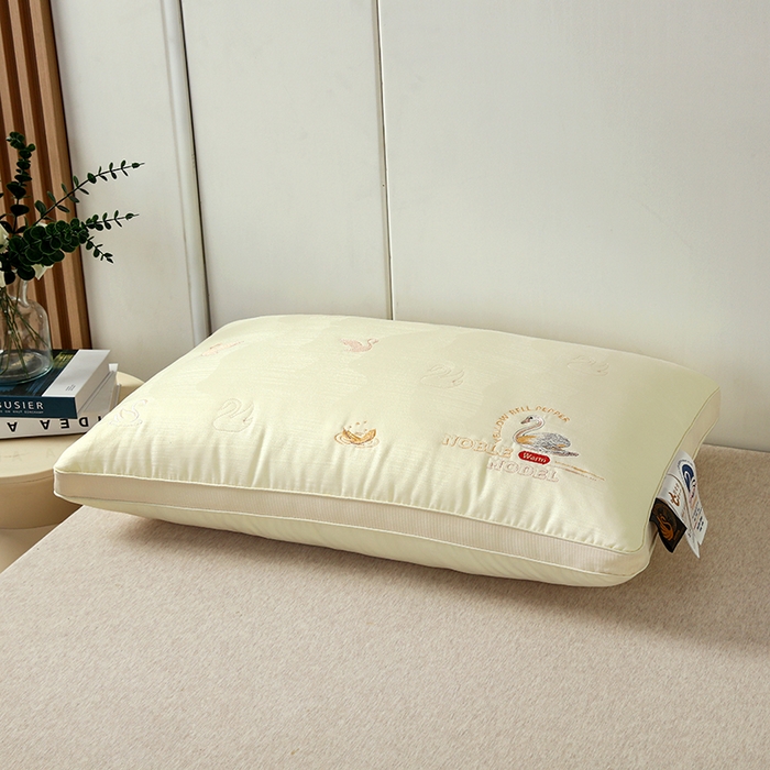 全美2025新款立体提花刺绣护颈椎枕 高枕一只48*74