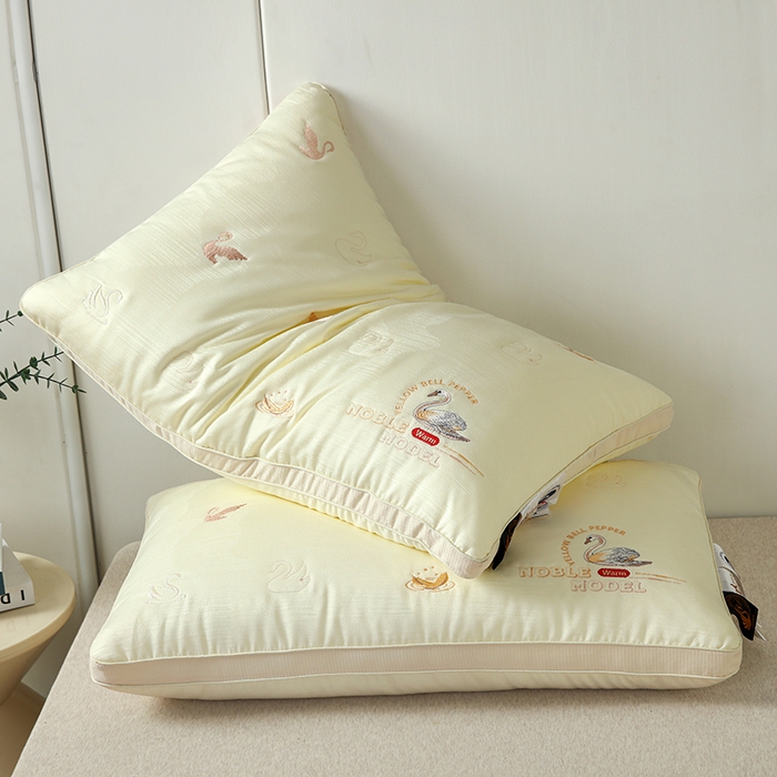 91家纺网 家纺一手货源 找家纺 全美2025新款立体提花刺绣护颈椎枕 高枕一只48*74