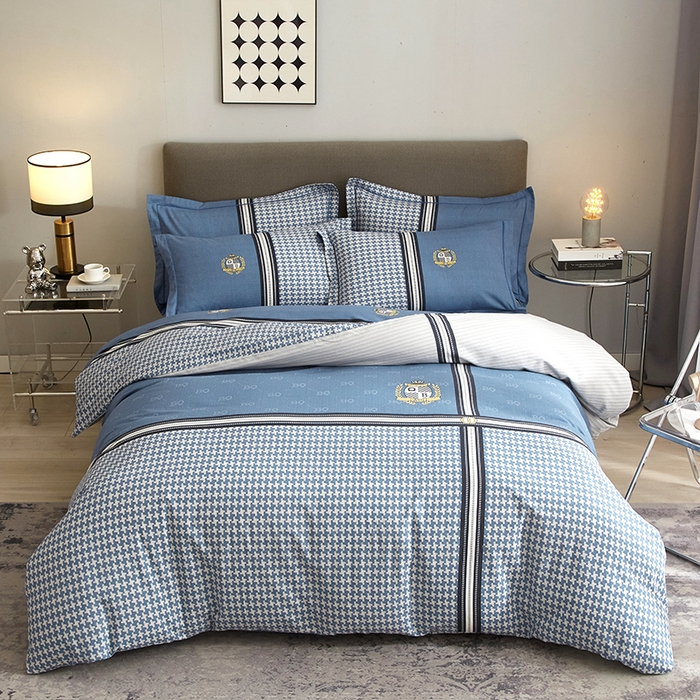 91家纺网 家纺一手货源 找家纺 格里芬家纺2025新款全棉大版磨毛生态磨毛四件套 巴乔