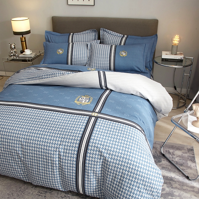 91家纺网 家纺一手货源 找家纺 格里芬家纺2025新款全棉大版磨毛生态磨毛四件套 巴乔