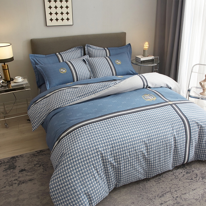 91家纺网 家纺一手货源 找家纺 格里芬家纺2025新款全棉大版磨毛生态磨毛四件套 巴乔