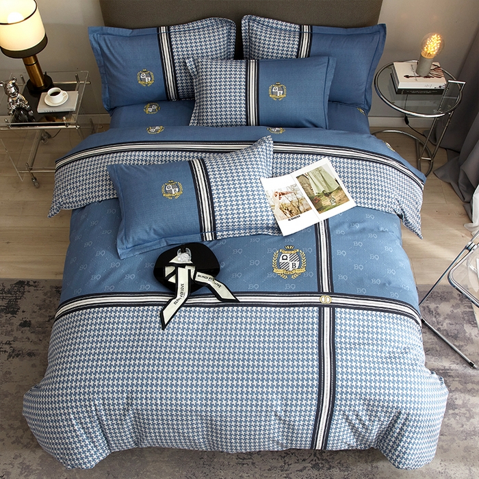 91家纺网 家纺一手货源 找家纺 格里芬家纺2025新款全棉大版磨毛生态磨毛四件套 巴乔