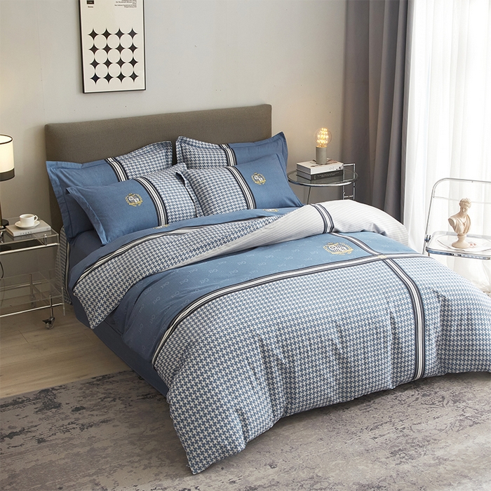 91家纺网 家纺一手货源 找家纺 格里芬家纺2025新款全棉大版磨毛生态磨毛四件套 巴乔