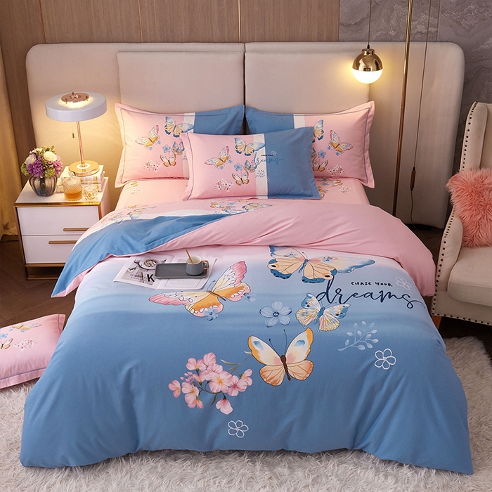 格里芬家纺2025新款全棉大版磨毛生态磨毛四件套 巴特弗