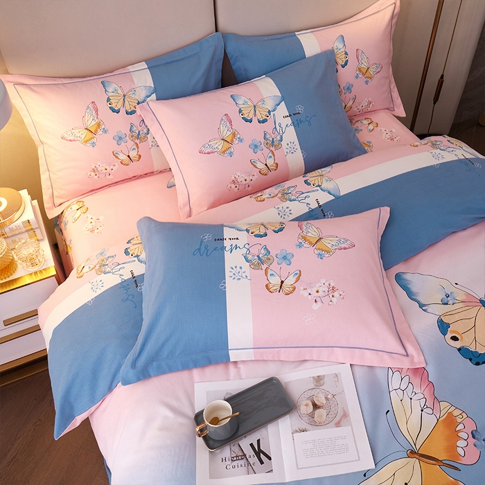 91家纺网 家纺一手货源 找家纺 格里芬家纺2025新款全棉大版磨毛生态磨毛四件套 巴特弗