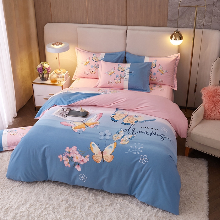 91家纺网 家纺一手货源 找家纺 格里芬家纺2025新款全棉大版磨毛生态磨毛四件套 巴特弗