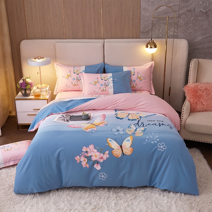 91家纺网 家纺一手货源 找家纺 格里芬家纺2025新款全棉大版磨毛生态磨毛四件套 巴特弗