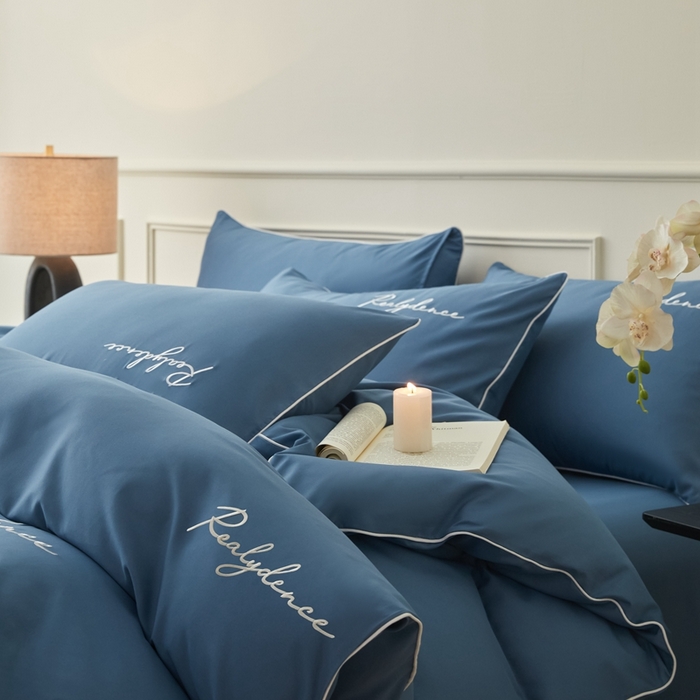 91家纺网 家纺一手货源 找家纺 （总）小久久（小九九） 2024新款水洗棉刺绣四件套--安琪