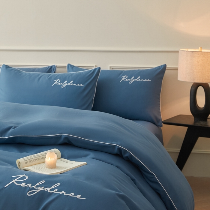 91家纺网 家纺一手货源 找家纺 （总）小久久（小九九） 2024新款水洗棉刺绣四件套--安琪