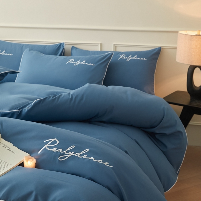 91家纺网 家纺一手货源 找家纺 （总）小久久（小九九） 2024新款水洗棉刺绣四件套--安琪