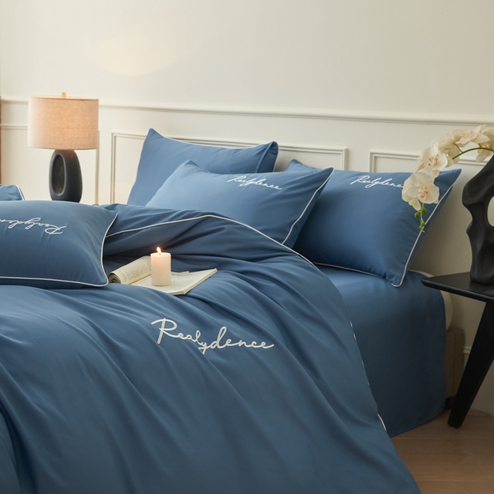 91家纺网 家纺一手货源 找家纺 （总）小久久（小九九） 2024新款水洗棉刺绣四件套--安琪