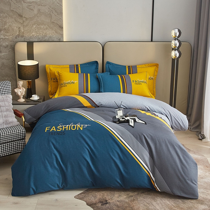 格里芬家纺2025新款全棉大版磨毛生态磨毛四件套 斐尔