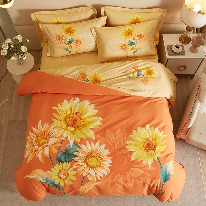 91家纺网 家纺一手货源 找家纺 格里芬家纺2025新款全棉大版磨毛生态磨毛四件套 风沐倾心