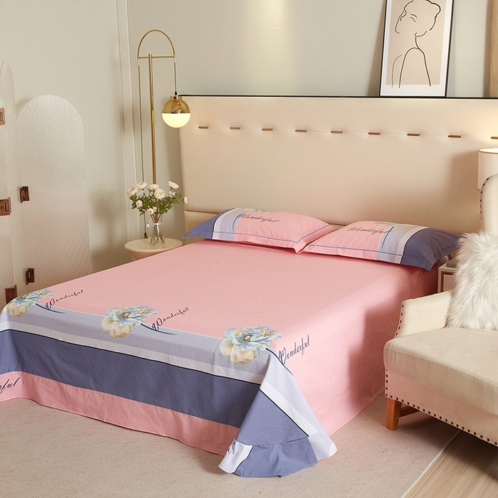 91家纺网 家纺一手货源 找家纺 格里芬家纺2025新款全棉大版磨毛生态磨毛四件套 花妍