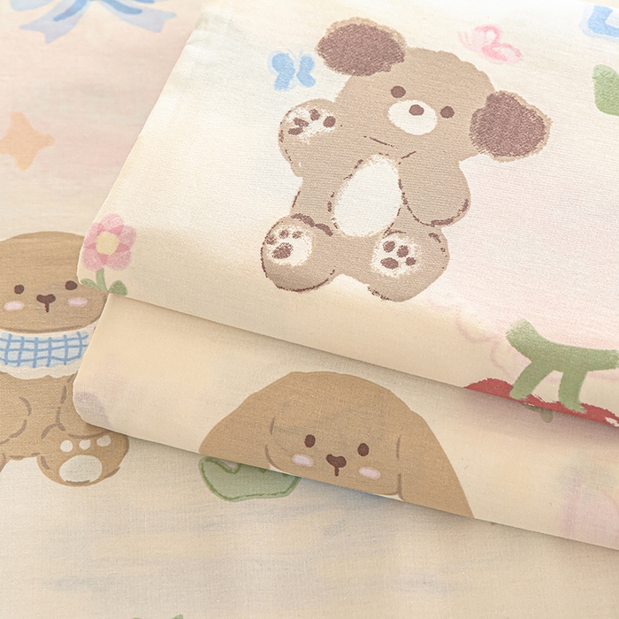 91家纺网 家纺一手货源 找家纺 木瑾2025新款秋冬小清新100%全棉床单床笠单品 开心屋