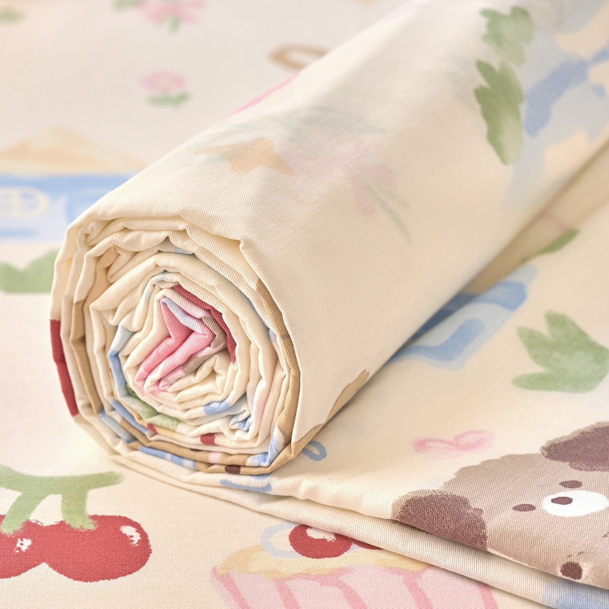 91家纺网 家纺一手货源 找家纺 木瑾2025新款秋冬小清新100%全棉床单床笠单品 开心屋