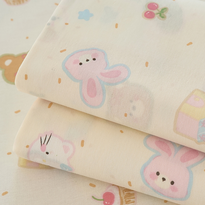 91家纺网 家纺一手货源 找家纺 木瑾2025新款秋冬小清新100%全棉床单床笠单品 萌萌乐园