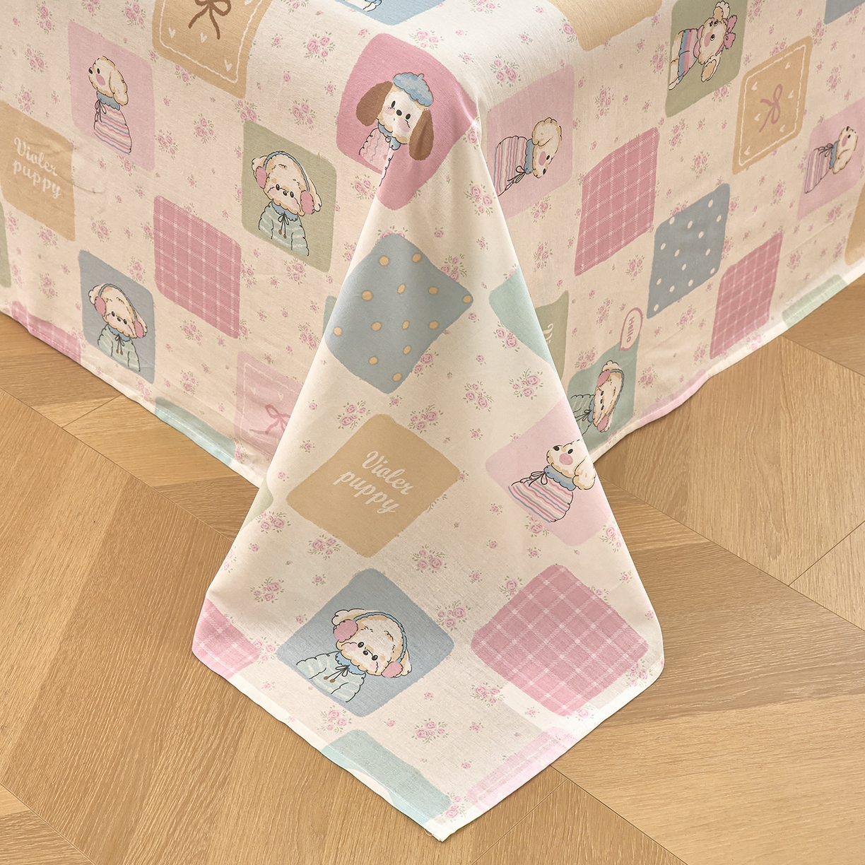 91家纺网 家纺一手货源 找家纺 木瑾2025新款秋冬小清新100%全棉床单床笠单品 奇妙乐园