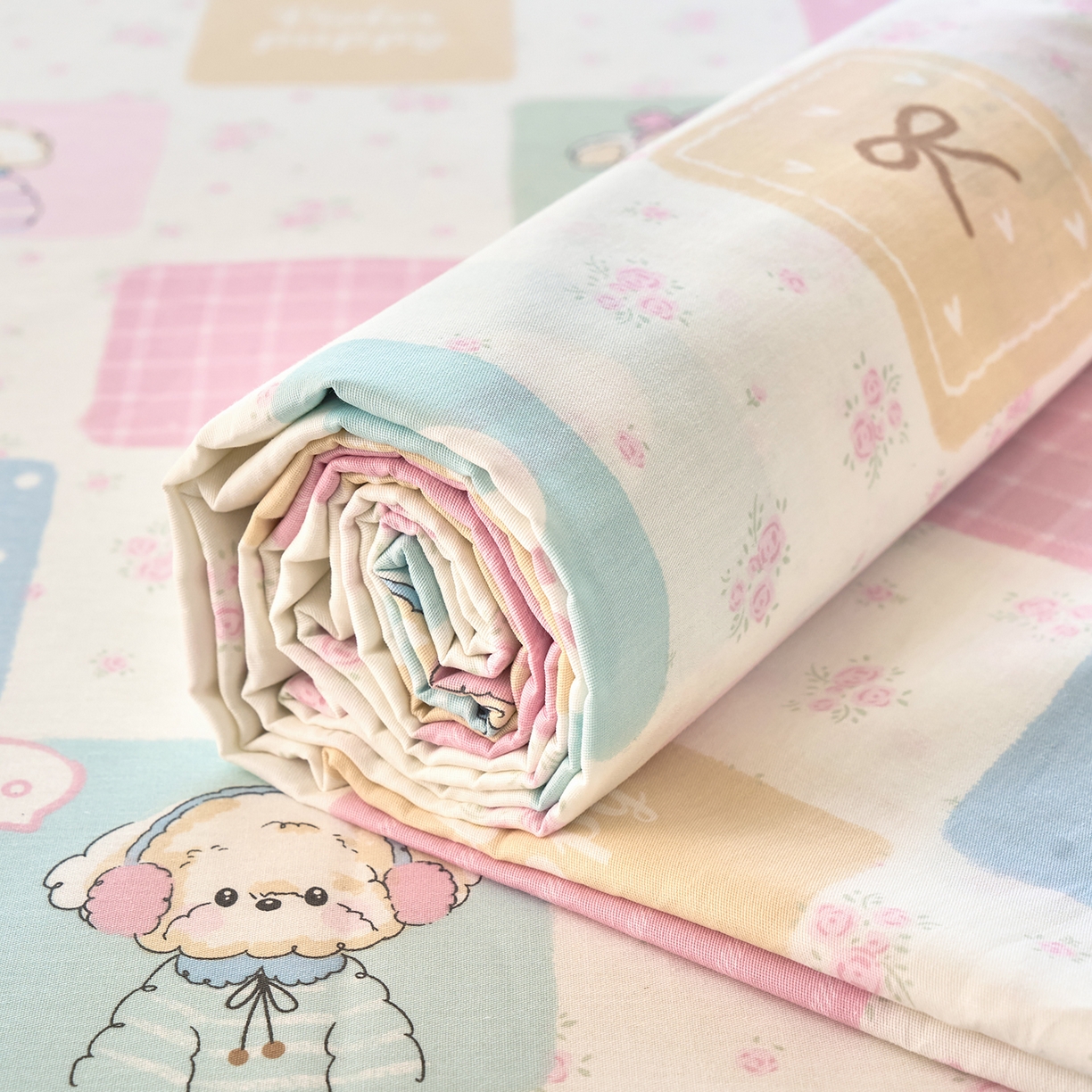 91家纺网 家纺一手货源 找家纺 木瑾2025新款秋冬小清新100%全棉床单床笠单品 奇妙乐园