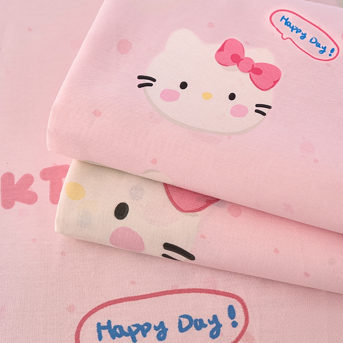 91家纺网 家纺一手货源 找家纺 木瑾2025新款秋冬小清新100%全棉床单床笠单品 甜心猫咪