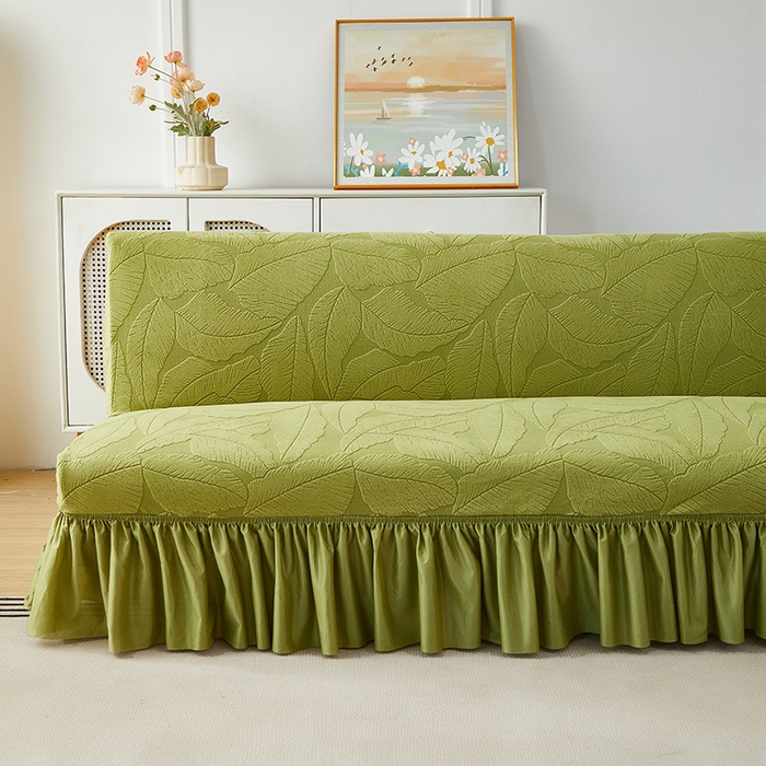 91家纺网 家纺一手货源 找家纺 （总）丝绮鹿2025新款富贵叶裙边沙发床套