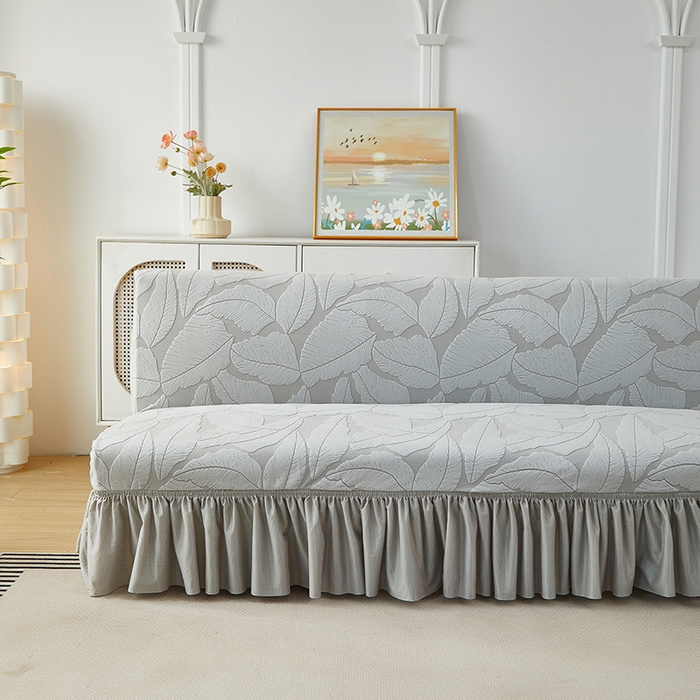 91家纺网 家纺一手货源 找家纺 （总）丝绮鹿2025新款富贵叶裙边沙发床套