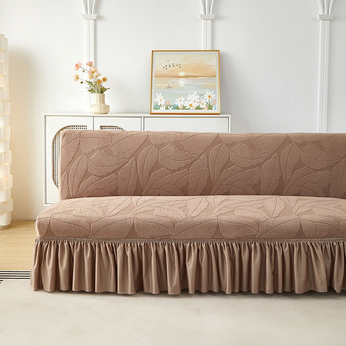 91家纺网 家纺一手货源 找家纺 （总）丝绮鹿2025新款富贵叶裙边沙发床套