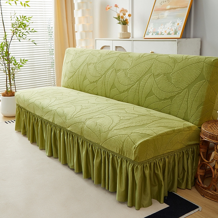 91家纺网 家纺一手货源 找家纺 （总）丝绮鹿2025新款富贵叶裙边沙发床套