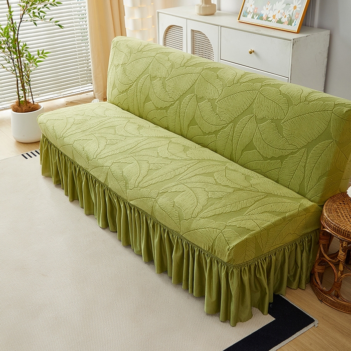 91家纺网 家纺一手货源 找家纺 （总）丝绮鹿2025新款富贵叶裙边沙发床套