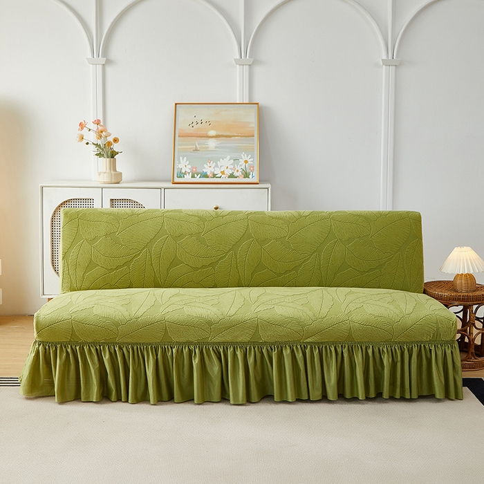 91家纺网 家纺一手货源 找家纺 （总）丝绮鹿2025新款富贵叶裙边沙发床套