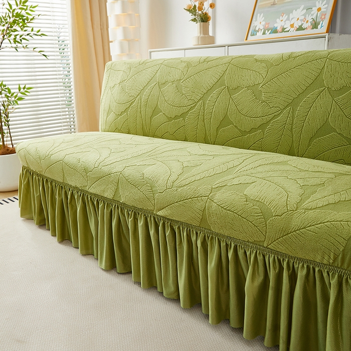 91家纺网 家纺一手货源 找家纺 （总）丝绮鹿2025新款富贵叶裙边沙发床套