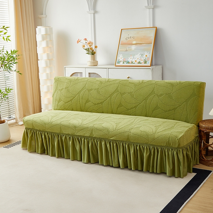 91家纺网 家纺一手货源 找家纺 （总）丝绮鹿2025新款富贵叶裙边沙发床套