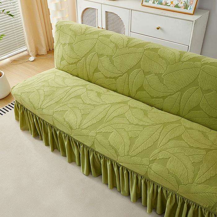 91家纺网 家纺一手货源 找家纺 （总）丝绮鹿2025新款富贵叶裙边沙发床套