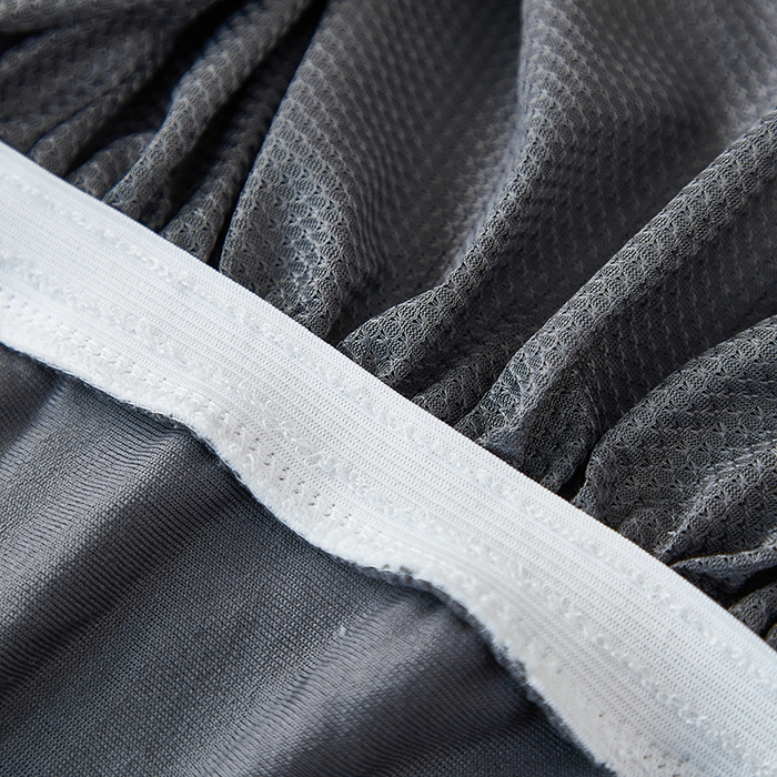 91家纺网 家纺一手货源 找家纺 丝绮鹿2025新款富贵叶裙边沙发床套 富贵叶-深灰