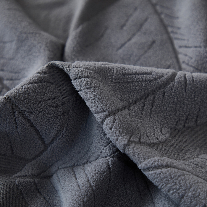 91家纺网 家纺一手货源 找家纺 丝绮鹿2025新款富贵叶裙边沙发床套 富贵叶-深灰