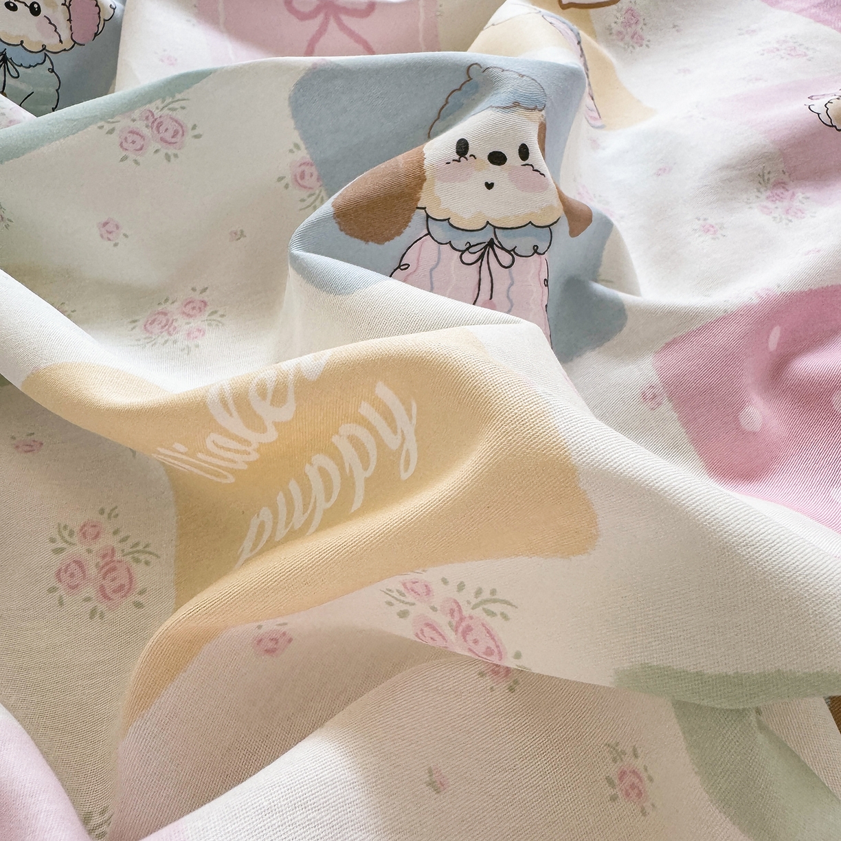 91家纺网 家纺一手货源 找家纺 木堇家居 2025新款小清新100%全棉纯棉单品床笠 床笠单件 奇妙乐园